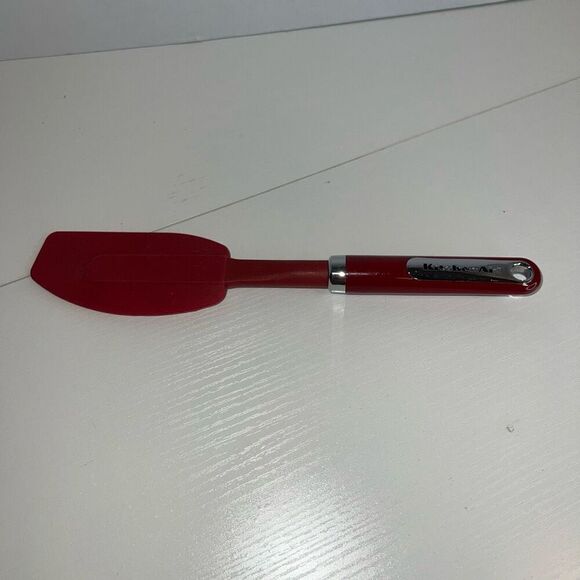 KitchenAid Silicone Mixer Baking Spatula Red 12 Inch Utensil Spreader Mixer - Picture 1 of 6
